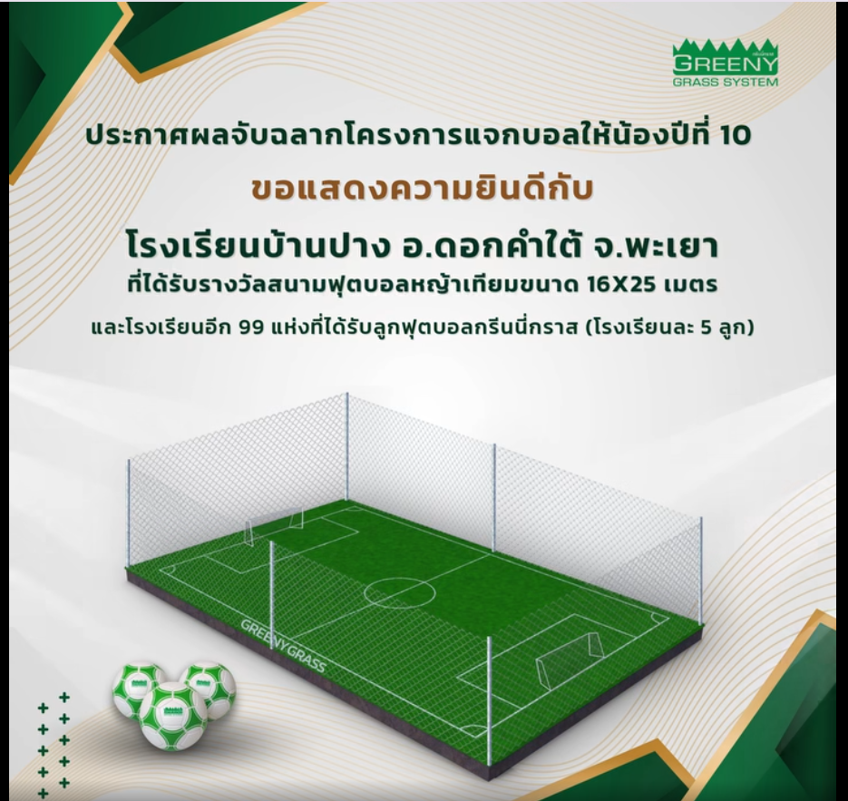 ประกาศผลโครงการ "แจกบอลให้น้อง ปีที่ 10"