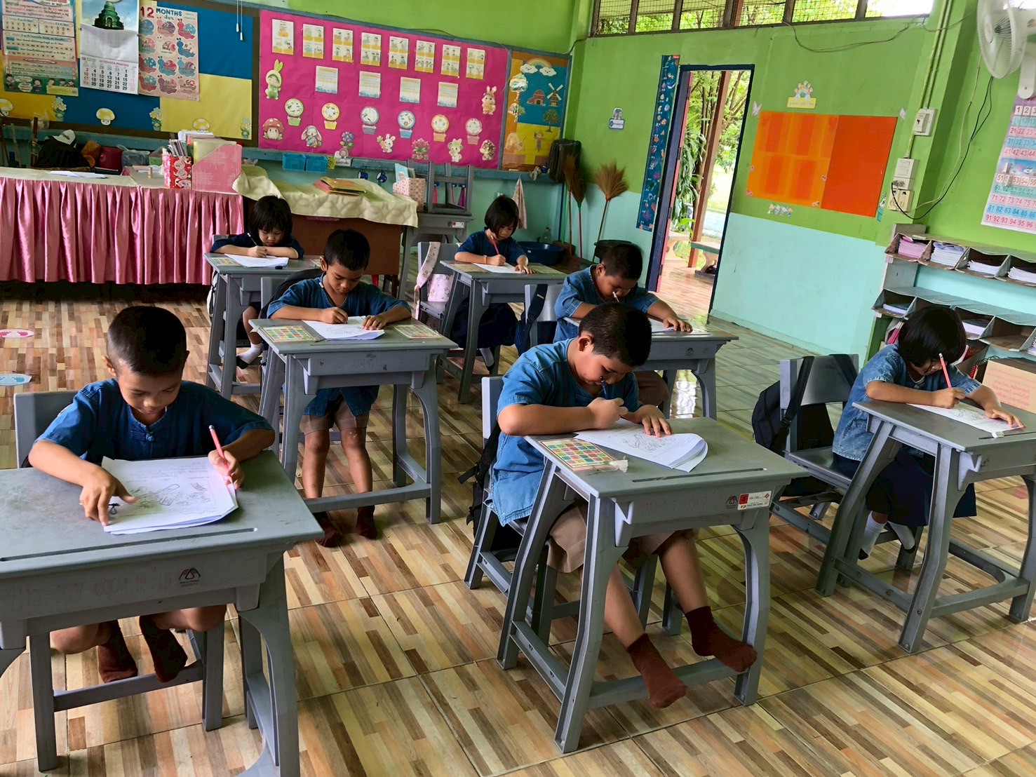 โรงเรียนบ้านปางจัดกิจกรรมสอบวัดผลและคัดกรองการอ่านเขียน ประจำภาคเรียนที่ 1 ปีการศึกษา 2568